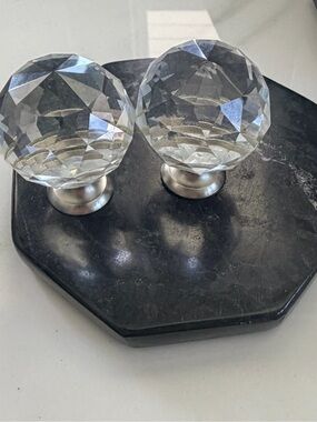 2 Badgley Mischka Crystal Knobs/Drawer Pulls